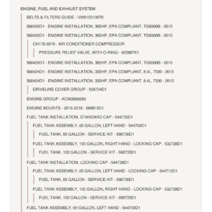 Ag-Chem TG7300B, TG8300B TerraGator Chassis Parts Catalog Manual (2015 - 2018) (SN ..fxxx1001-..jxxx9999) - Image 1
