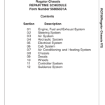 Ag-Chem RG700 RoGator Chasis Repair Time Schedule Manual - Image 1