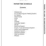 Ag-Chem RG900B, RG1100B, RG1300B Row Crop Chassis Repair Time Schedule Manual - Image 1
