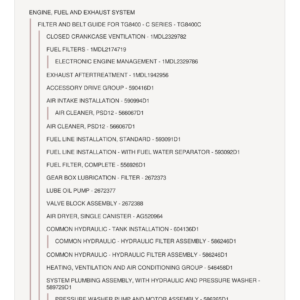 Ag-Chem TG8400C TerraGator Chassis & Systems Parts Catalog Manual (2019 - 2021) (SN..kxxx1001-..mxxx9999) - Image 1