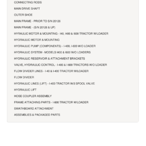 AGCO Allis 82 SH Side Mounted Mower and I40, 400, I60, 600 Tractor Parts Catalog Manual - Image 1