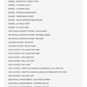 AGCO Allis 160 Tractor Parts Catalog Manual