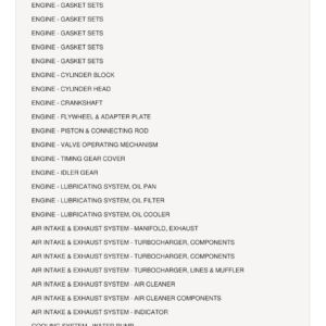 AGCO Allis 200 Tractor Parts Catalog Manual