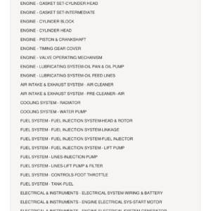 AGCO Allis 6040 Tractor Parts Catalog Manual