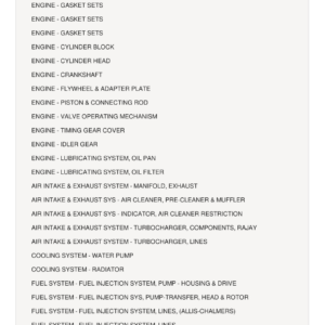 AGCO Allis 7000 Tractor Parts Catalog Manual - Image 2
