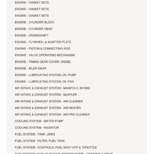 AGCO Allis 185 Tractor Parts Catalog Manual (SN 12800 and Up)