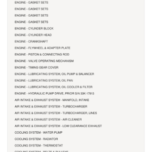 AGCO Allis 6060 Tractor Parts Catalog Manual
