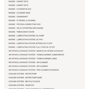 AGCO Allis 4W-305 Tractor Parts Catalog Manual