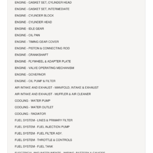 AGCO Allis 5215 Synchro-Shift Tractor Parts Catalog Manual