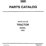 Allis-Chalmers 7600 Tractor Parts Catalog Manual - Image 1