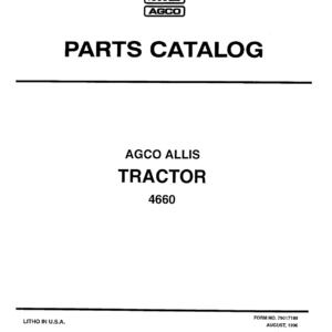 AGCO Allis 4660 Tractor Parts Catalog Manual
