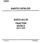 AGCO Allis 9635, 9655 Tractor Parts Catalog Manual - Image 1