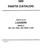Allis-Chalmers 680, 780, 780SL, 880, 880SL, 980 Loader Parts Catalog Manual - Image 1