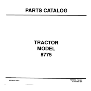AGCO Allis 8775 Tractor Parts Catalog Manual - Image 1