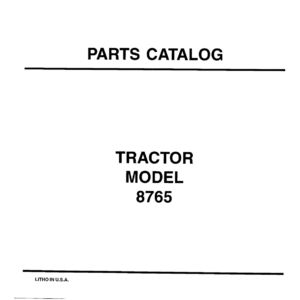 AGCO Allis 8765 Tractor Parts Catalog Manual - Image 1
