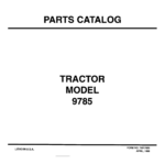 AGCO Allis 9785 Tractor Parts Catalog Manual (Before "K" SN Prefix) - Image 1