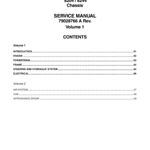 Ag-Chem 8204, 8244 Chassis Service Repair Manual - Image 1