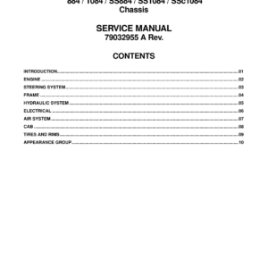 Ag-Chem 884, 1084, SS884, SS1084, SSC1084 RoGator Service Repair Manual - Image 1
