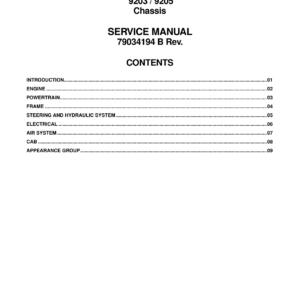 Ag-Chem 9203, 9205 TerraGator Chassis Service Repair Manual - Image 1