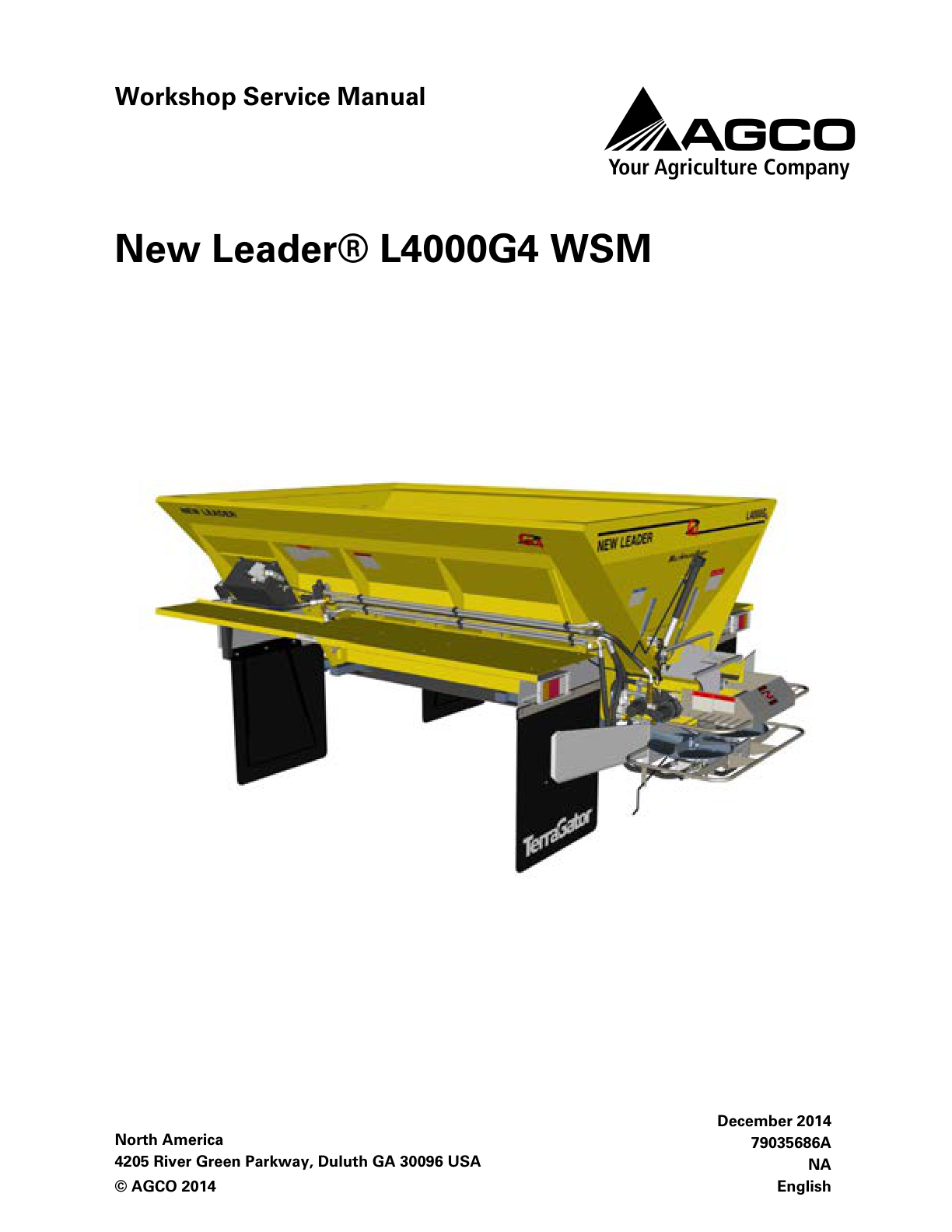 New Leader L4000G4 Spinner Spreader Service Repair Manual