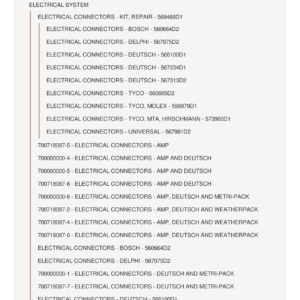 Ag-Chem Electrical Connectors Parts Catalog Manual - Image 1