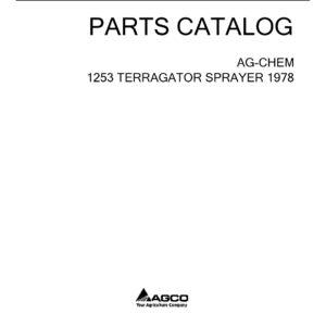 Ag-Chem 1253 TerraGator Sprayer Parts Catalog Manual (1978)