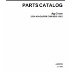 Ag-Chem 2004 Ag-Gator Chassis Parts Catalog Manual - Image 2