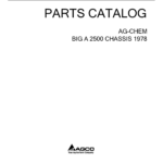 Ag-Chem Big A 2500 Chassis Parts Catalog Manual (1978) - Image 1