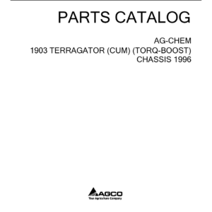Ag-Chem 1903 TerraGator (Cum) (Torq-Boost) Chassis Parts Catalog Manual (1996) - Image 1