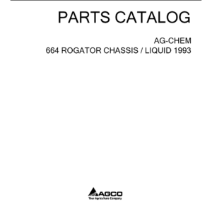 Ag-Chem 664 RoGator Chassis, Liquid Parts Catalog Manual (1993) - Image 1