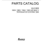 Ag-Chem 1603, 1803, 1844, 1903 Air Max V TerraGator System Parts Catalog Manual (1994) - Image 1