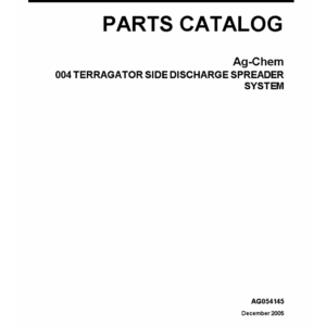 Ag-Chem 004 TerraGator Side Discharge Spreader System Parts Catalog Manual