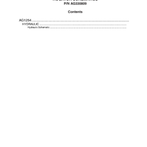 Ag-Chem 1254 RoGator Electrical & Hydraulic Schematics Manual