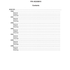 AG Chem 103 TerraGator Electrical Schematics Manual