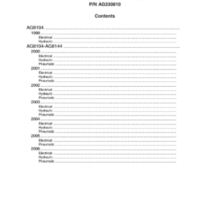 AG Chem 8104 and 8144 TerraGator Electrical Schematics Manual
