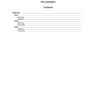 AG Chem 9103 TerraGator Electrical Schematics Manual