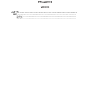 AG Chem 9105 TerraGator Electrical Schematics Manual