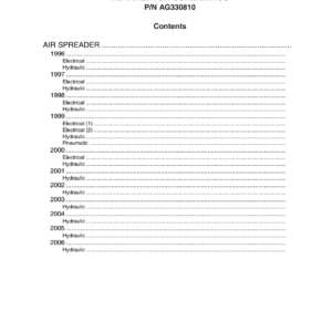 AG Chem AIR Spreader TerraGator Electrical Schematics Manual