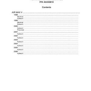 AG Chem AIR MAX V TerraGator Electrical Schematics Manual