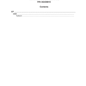 AG Chem XP TerraGator Electrical Schematics Manual