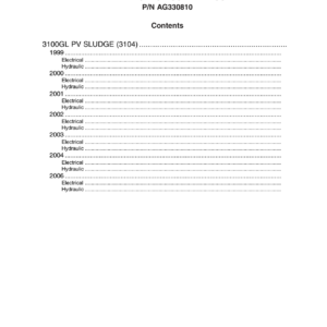 AG Chem 310GL PV Sludge (3104) TerraGator Electrical Schematics Manual