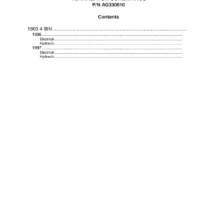 AG Chem 1903 4 BIN TerraGator Electrical Schematics Manual