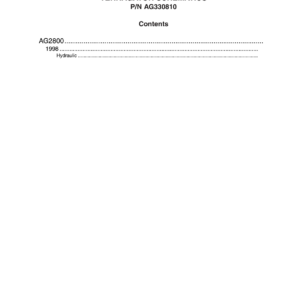 AG Chem 280 TerraGator Electrical Schematics Manual