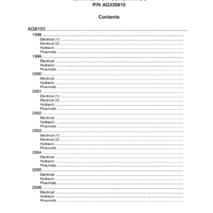 AG Chem 8103 TerraGator Electrical Schematics Manual