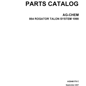 Ag-Chem 854 RoGator Talon System Parts Catalog Manual - Image 2