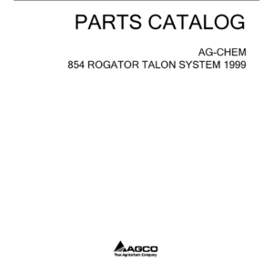Ag-Chem 854 RoGator Talon System Parts Catalog Manual - Image 3
