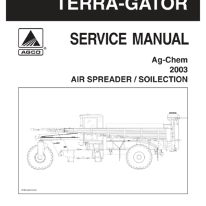 Ag-Chem Air Spreader, Twin Bin TerraGator System Service Repair Manual (2003) - Image 1