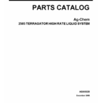 Ag-Chem 2505 TerraGator High Rate Liquid System Parts Catalog Manual - Image 1