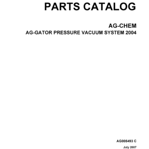 Ag-Chem Ag-Gator Pressure Vacuum System Parts Catalog Manual (2004) - Image 1