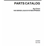 Ag-Chem 1600 Series Liquid System Parts Catalog Manual - Image 1